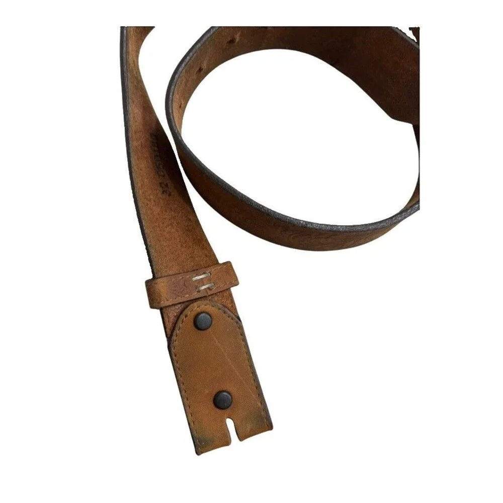 vintage WESTERN buckle belt COWBOY leather 32 tan brown RODEO tony lama